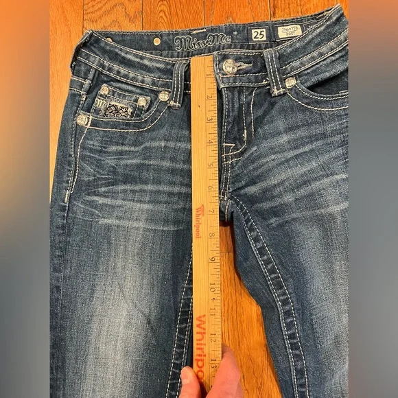 Miss Me Women's Boot Cut Premium Jeans Size 25 Embellished Pockets JP6075B - Picture 6 of 10